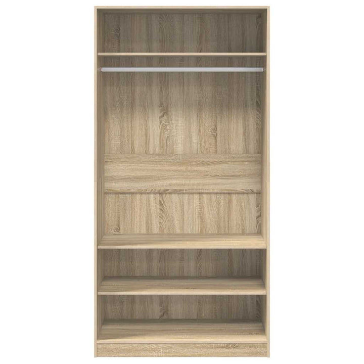 klædeskab 100x50x200 cm konstrueret træ sonoma-eg