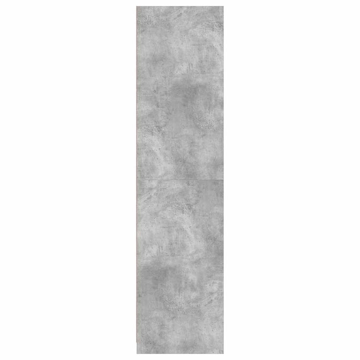 klædeskab 100x50x200 cm konstrueret træ betongrå
