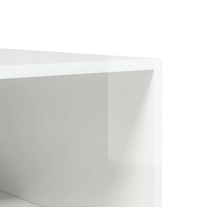 klædeskab 100x50x200 cm konstrueret træ hvid højglans