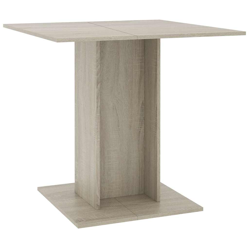 spisebord 80 x 80 x 75 cm spånplade sonoma-eg