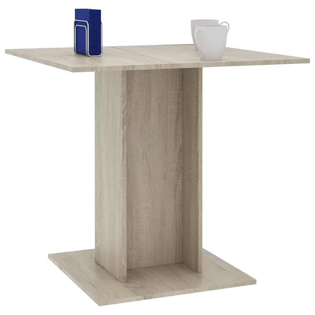 spisebord 80 x 80 x 75 cm spånplade sonoma-eg