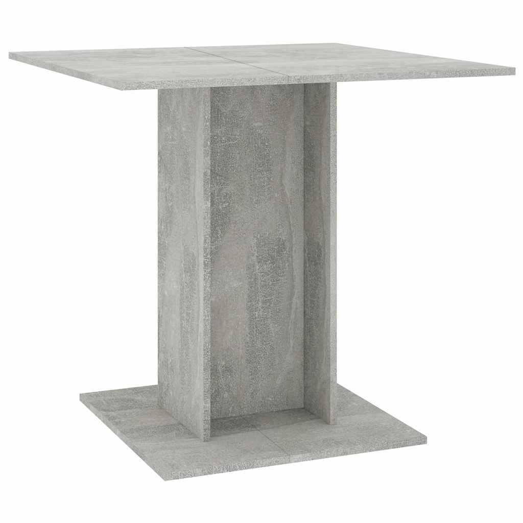 spisebord 80x80x75 cm konstrueret træ betongrå