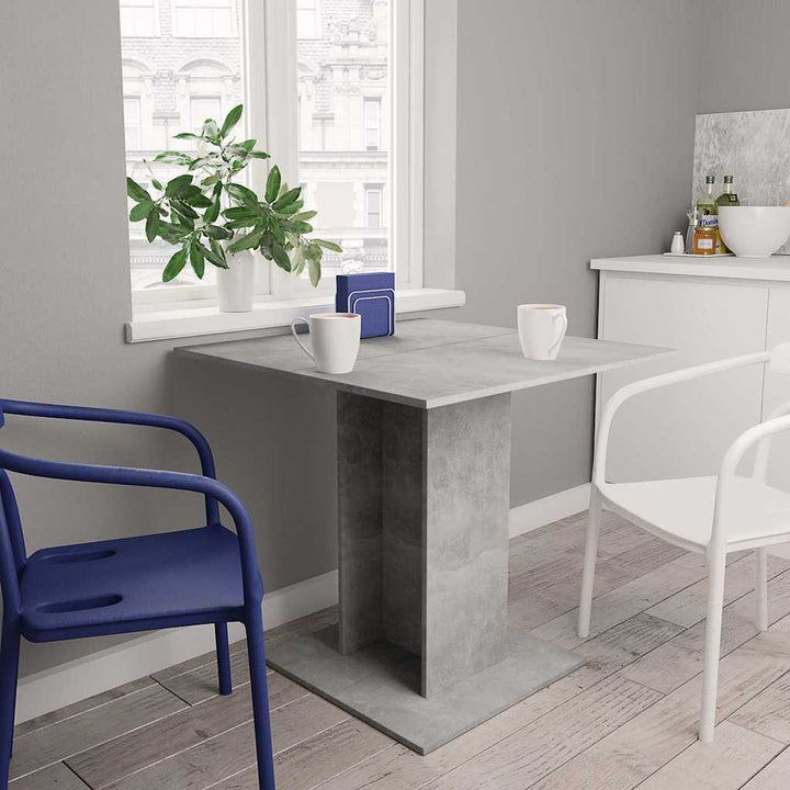 spisebord 80x80x75 cm konstrueret træ betongrå