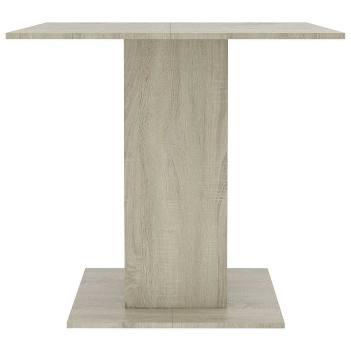 spisebord 80 x 80 x 75 cm konstrueret træ hvid og sonoma-eg
