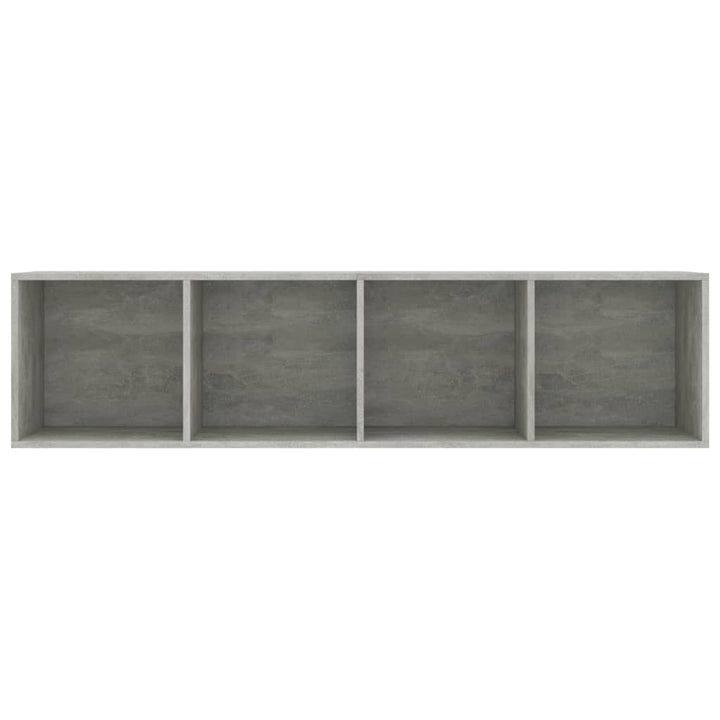 bogskab/tv-skab betongrå 143x30x36 cm