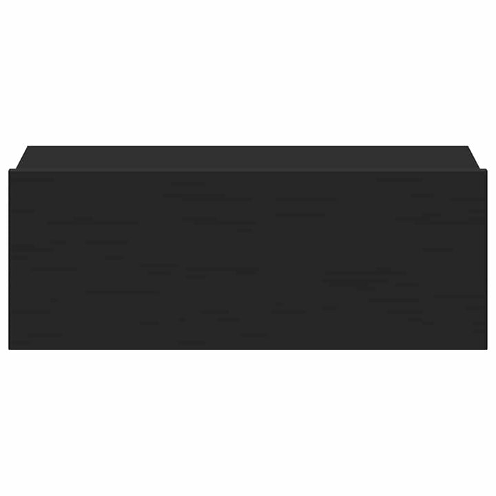 væghængt natbord 40x30x15 cm konstrueret træ sort
