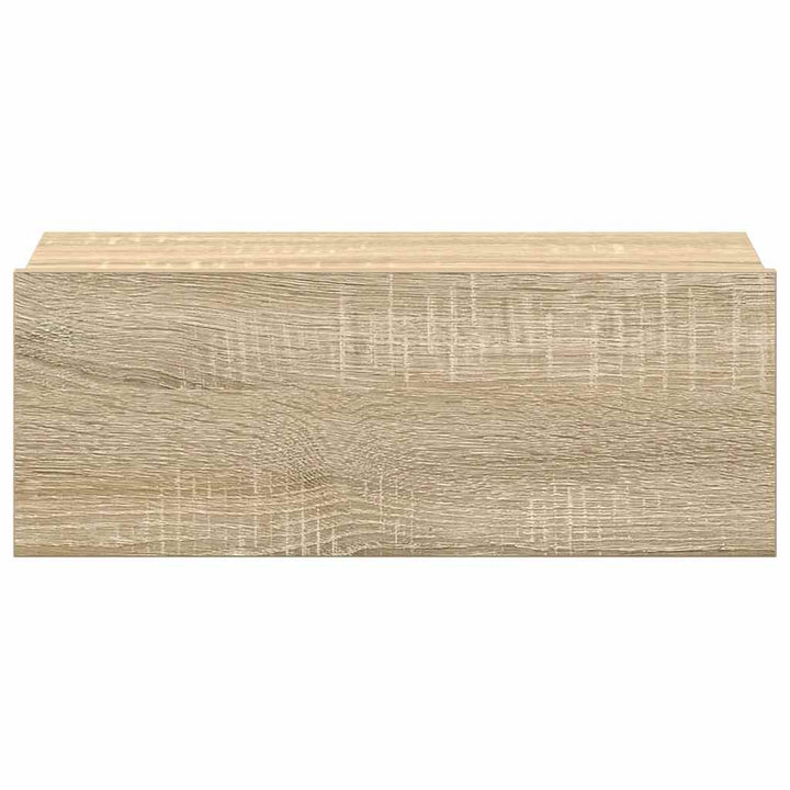 svævende natbord 40 x 30 x 15 cm konstrueret træ sonoma-eg
