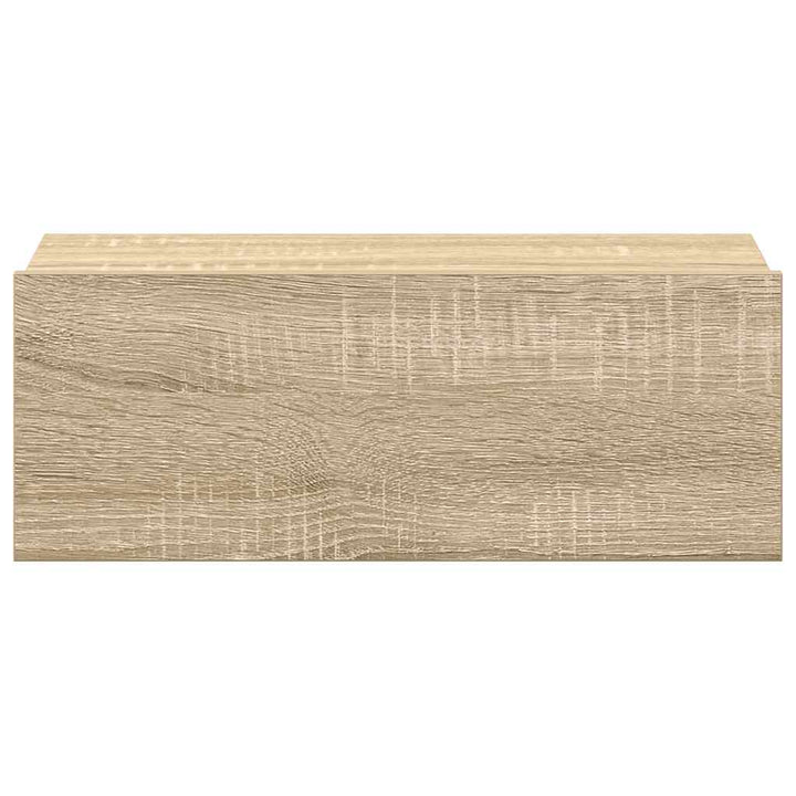 svævende natborde 2 stk. 40 x 30 x 15 cm konstrueret træ sonoma