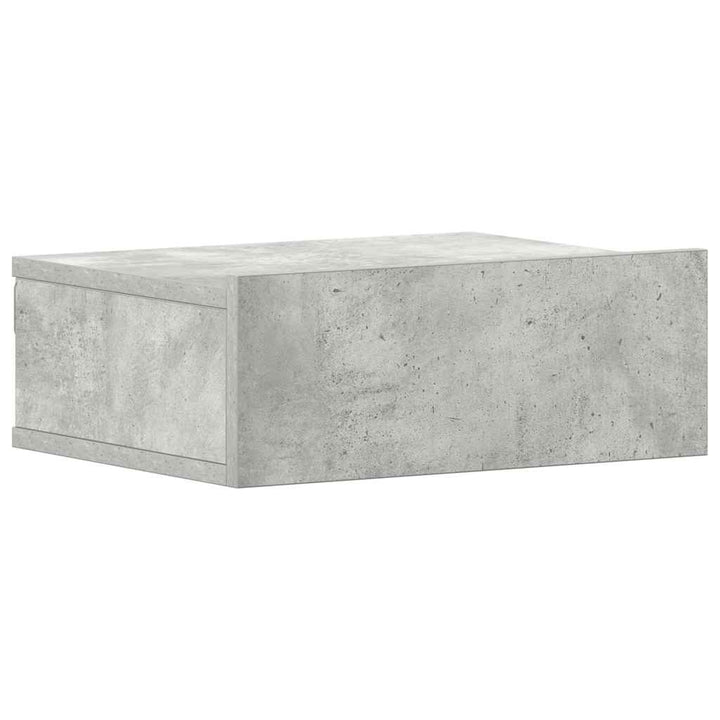 svævende natborde 2 stk. 40 x 30 x 15 cm konstrueret træ grå