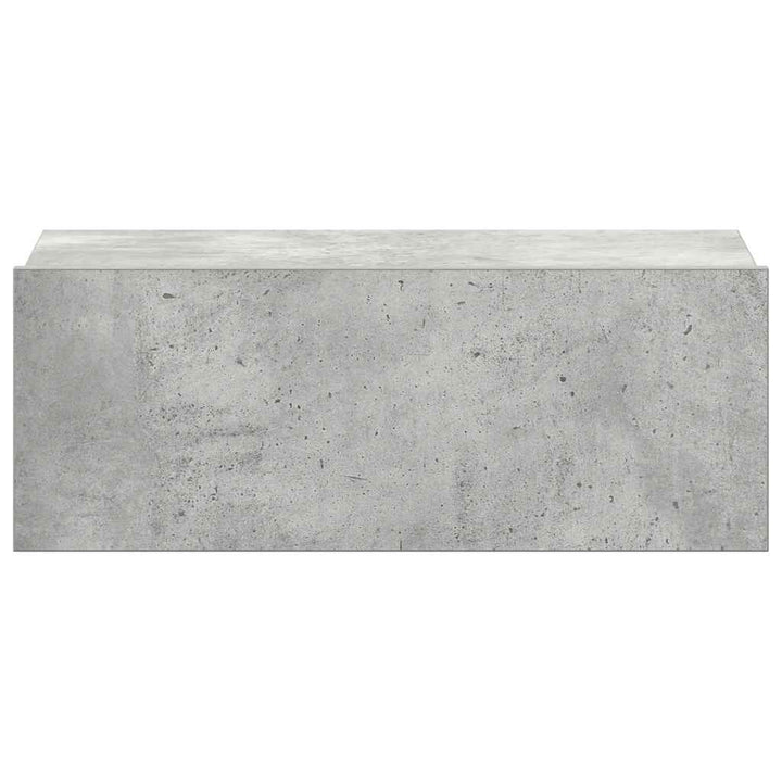 svævende natborde 2 stk. 40 x 30 x 15 cm konstrueret træ grå