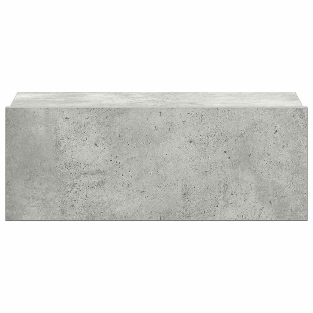 svævende natborde 2 stk. 40 x 30 x 15 cm konstrueret træ grå