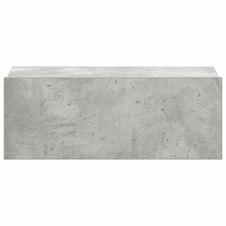 svævende natborde 2 stk. 40 x 30 x 15 cm konstrueret træ grå