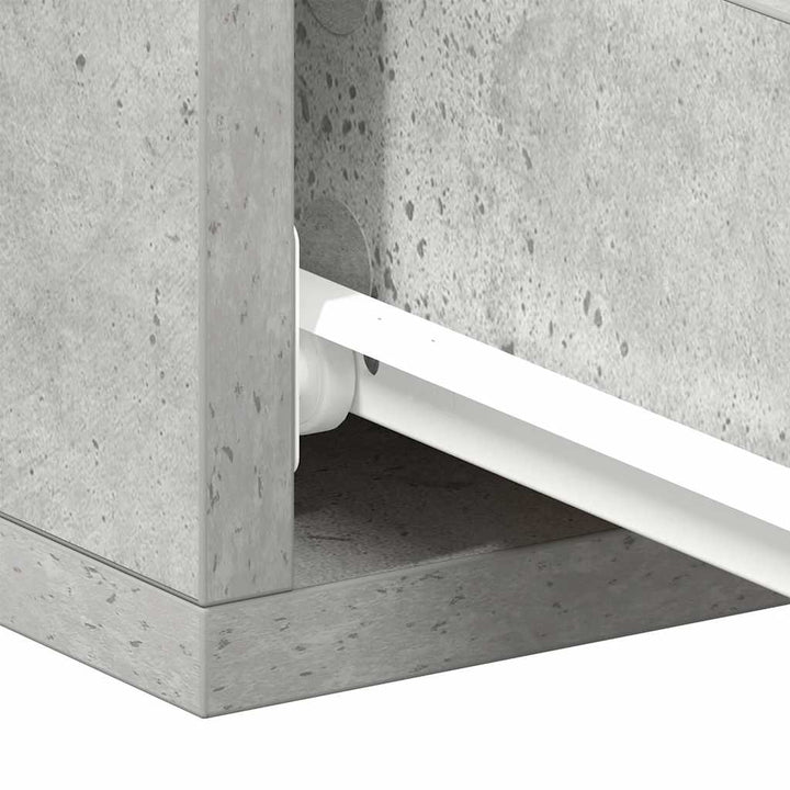 svævende natborde 2 stk. 40 x 30 x 15 cm konstrueret træ grå