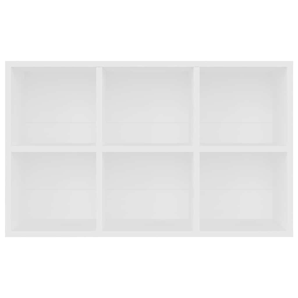 bogreol/skænk 66x30x98 cm konstrueret træ hvid