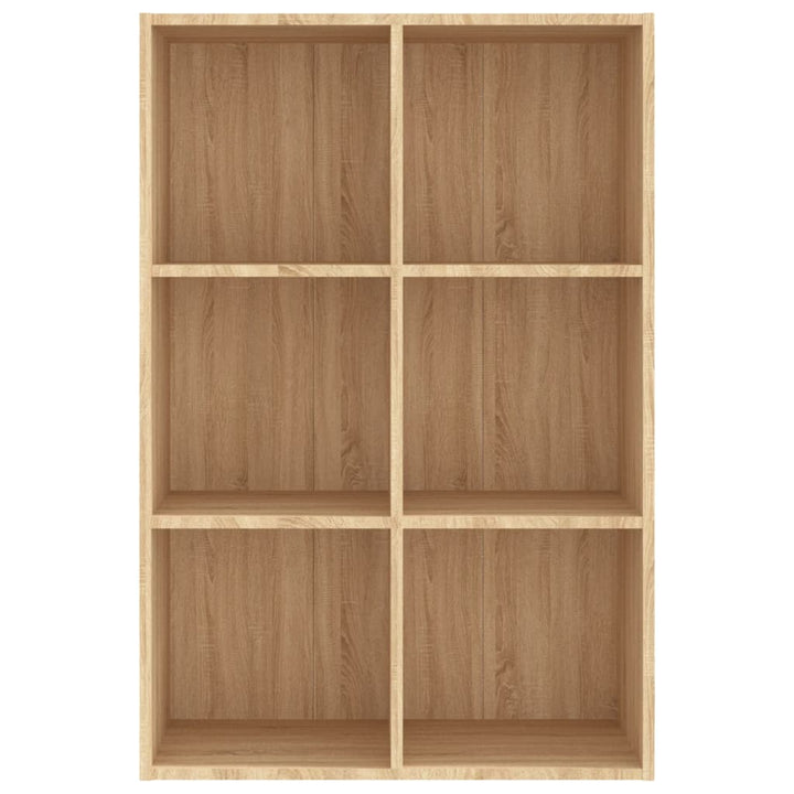 bogreol/skænk 66x30x98 cm konstrueret træ sonoma-eg