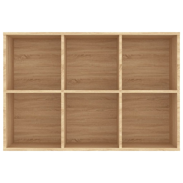 bogreol/skænk 66x30x98 cm konstrueret træ sonoma-eg