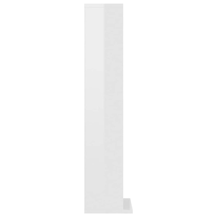 cd-reol 21x20x88 cm konstrueret træ hvid højglans