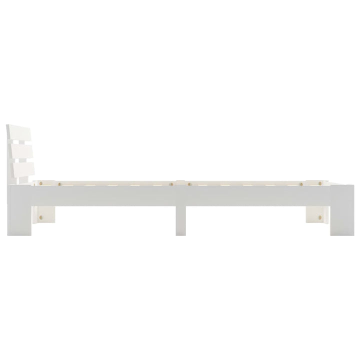 sengeramme uden madras massivt fyrretræ 90x200 cm hvid