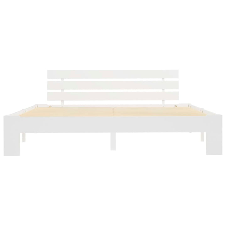 sengeramme uden madras 160x200 cm massivt fyrretræ hvid