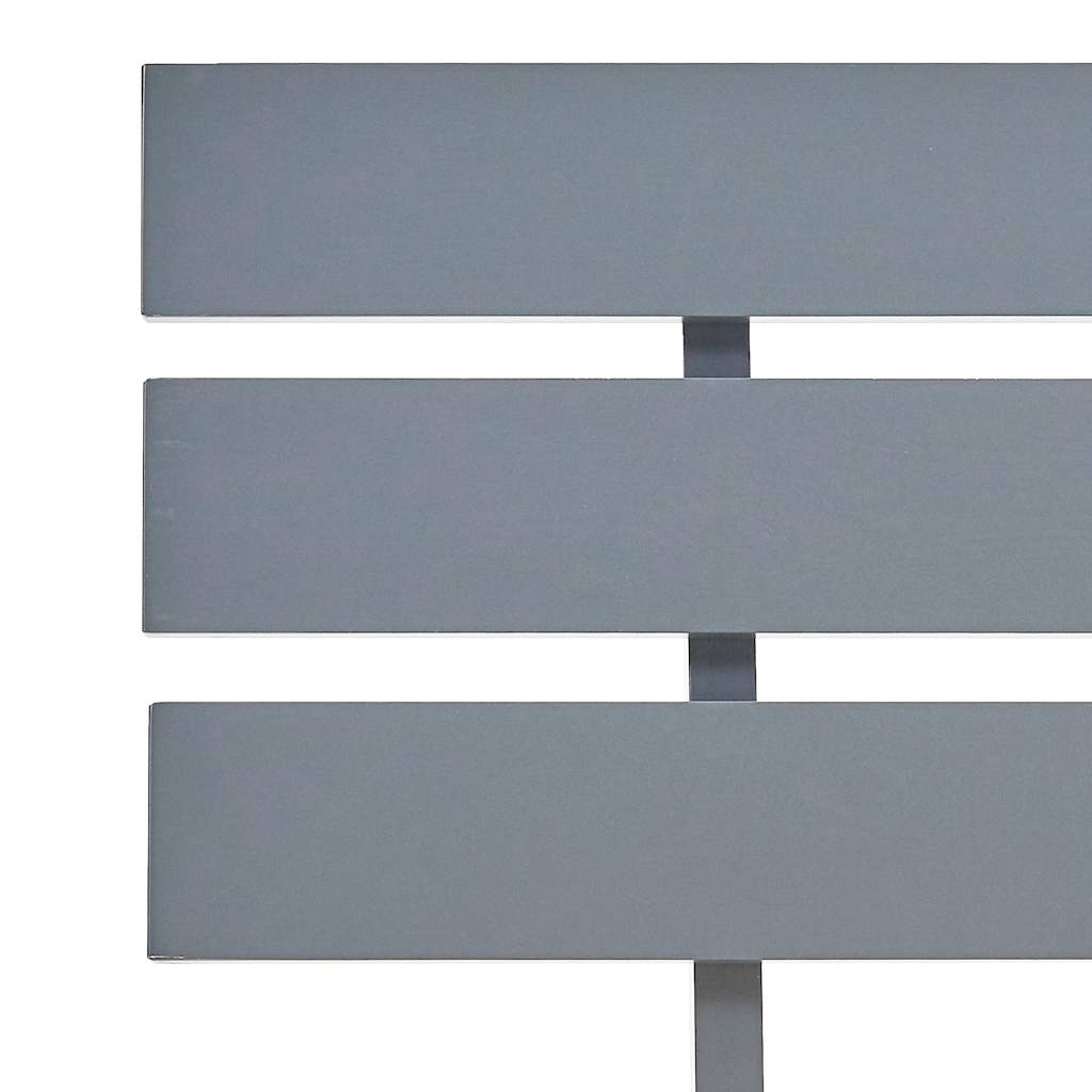 sengeramme med sengegavl 160x200 cm massivt fyrretræ grå