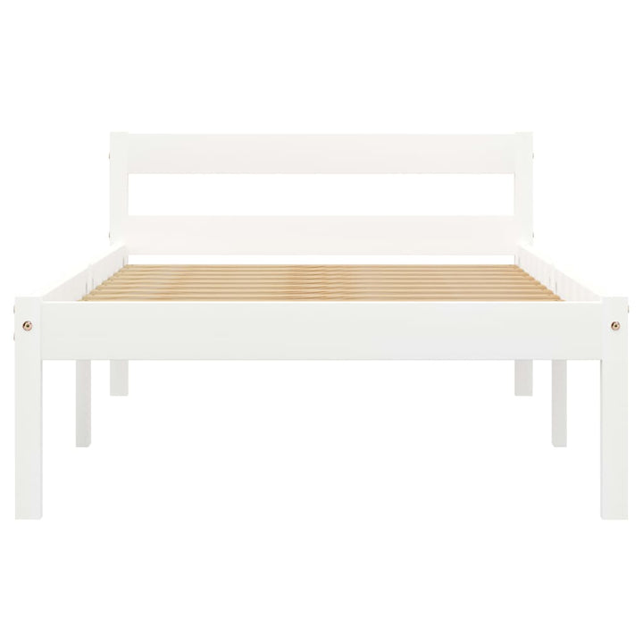 sengeramme uden madras massivt fyrretræ 90x200 cm hvid