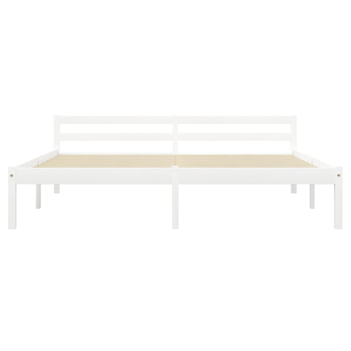 sengestel massivt fyrretræ 160 x 200 cm hvid