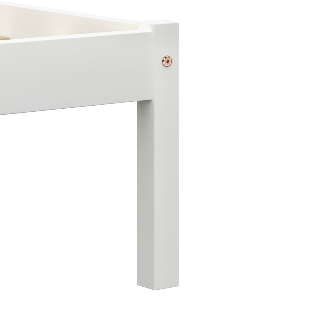 sengestel massivt fyrretræ 160 x 200 cm hvid