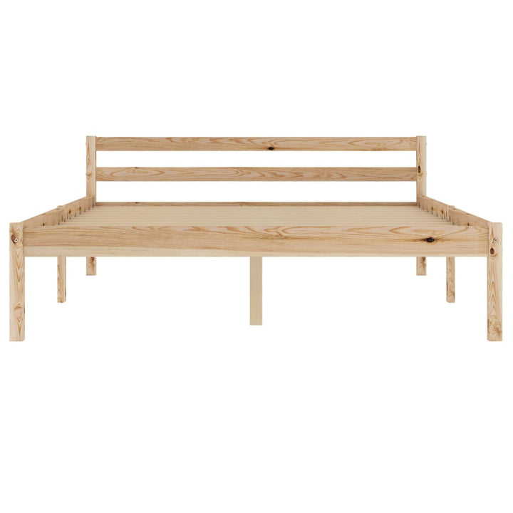 sengeramme uden madras massivt fyrretræ 140x200 cm