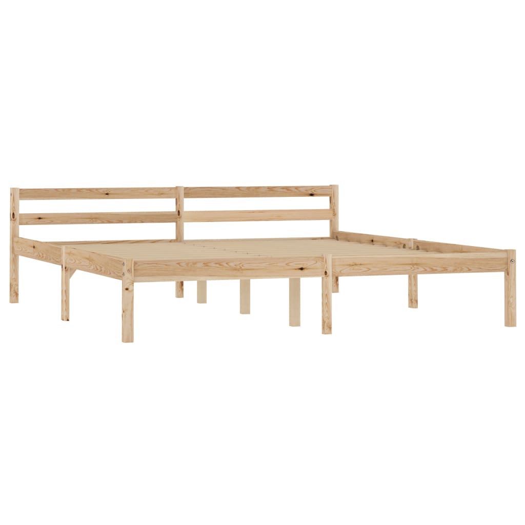 sengestel massivt fyrretræ 180 x 200 cm