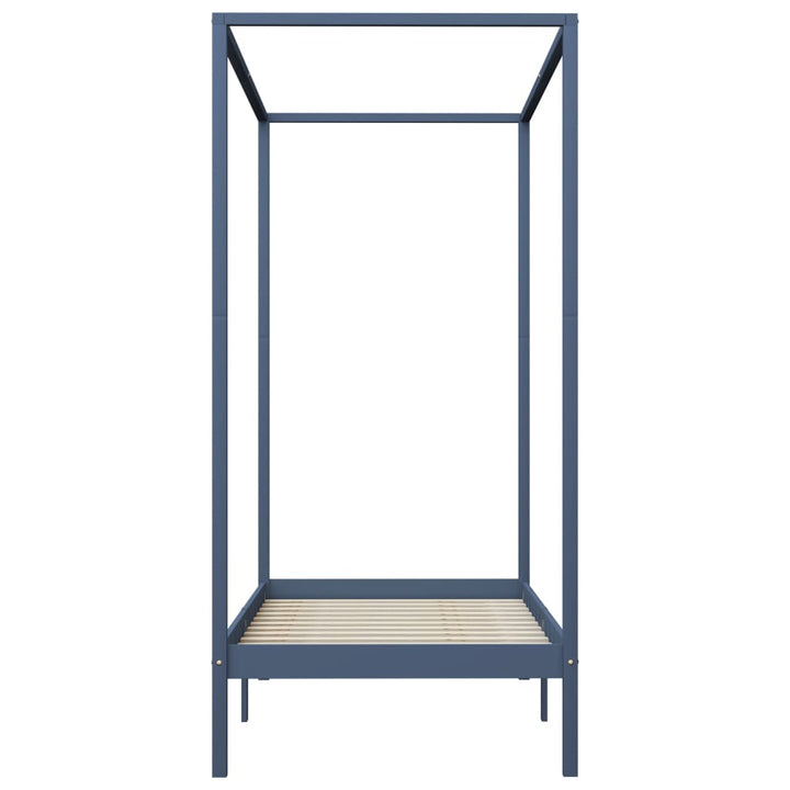 sengestel til himmelseng 90 x 200 cm massivt fyrretræ grå