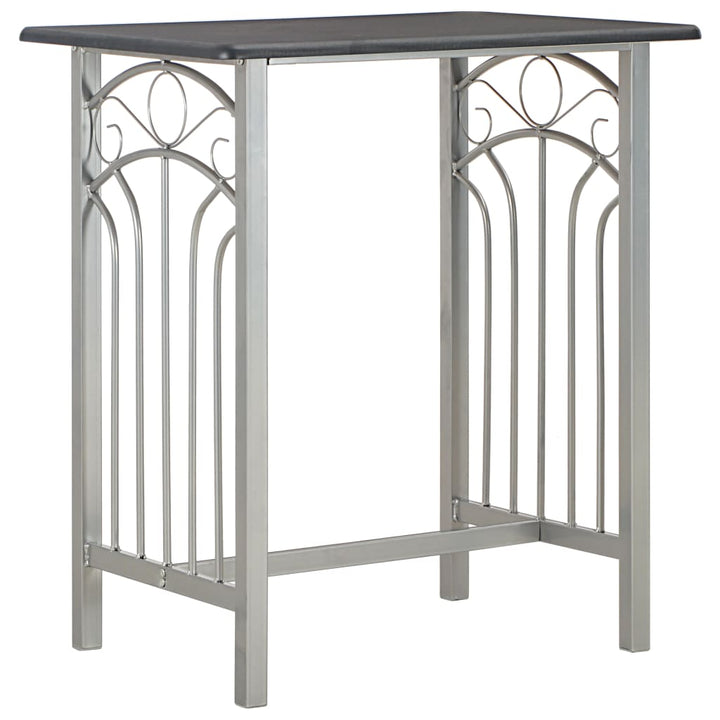 barsæt 3 dele træ og stål sort