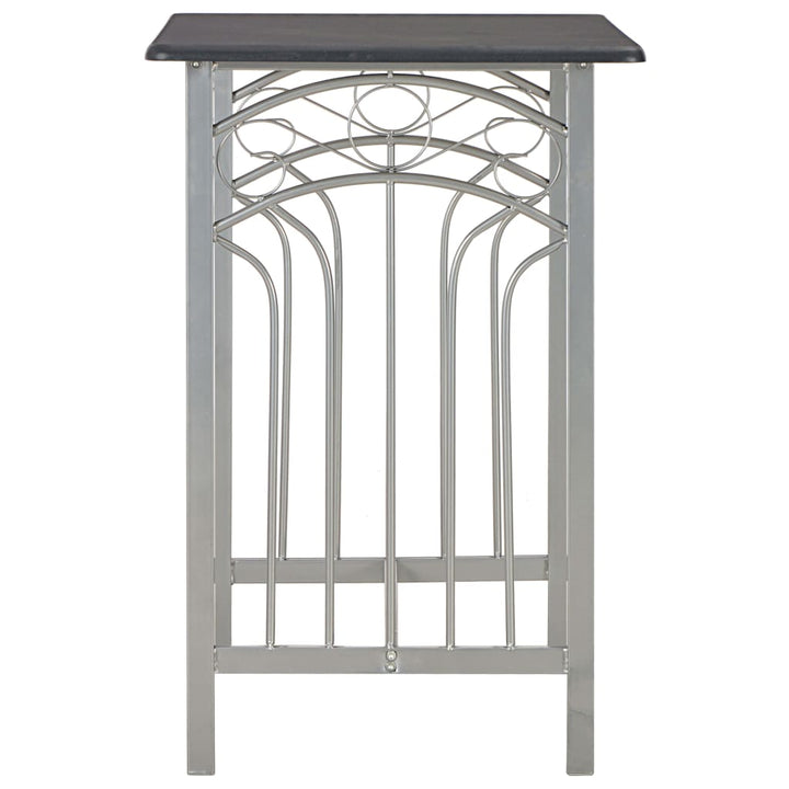 barsæt 3 dele træ og stål sort