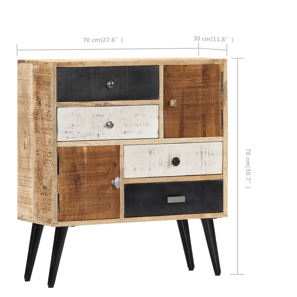 skænk 70 x 30 x 78 cm massivt mangotræ