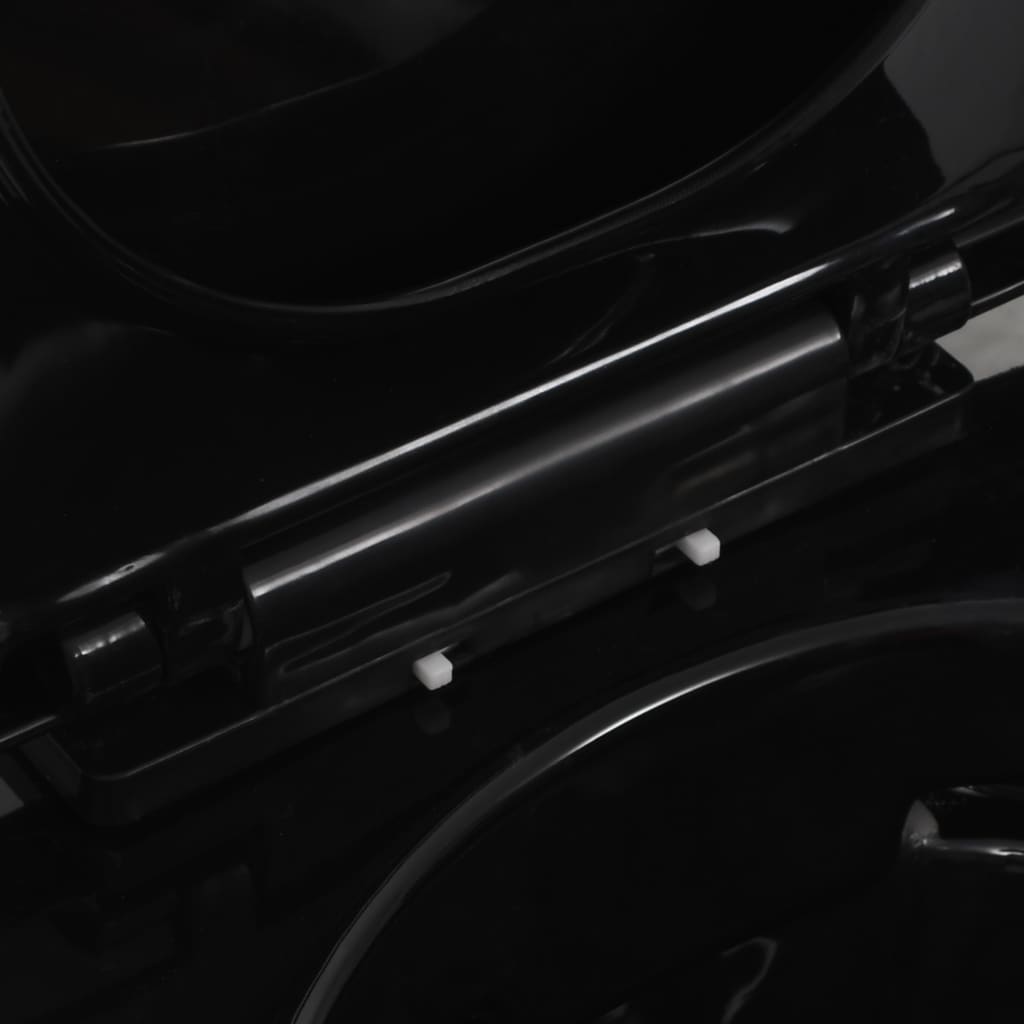 væghængt toilet uden kant keramik sort