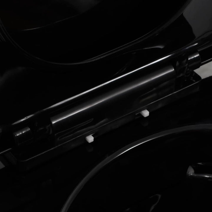 væghængt toilet uden kant keramik sort