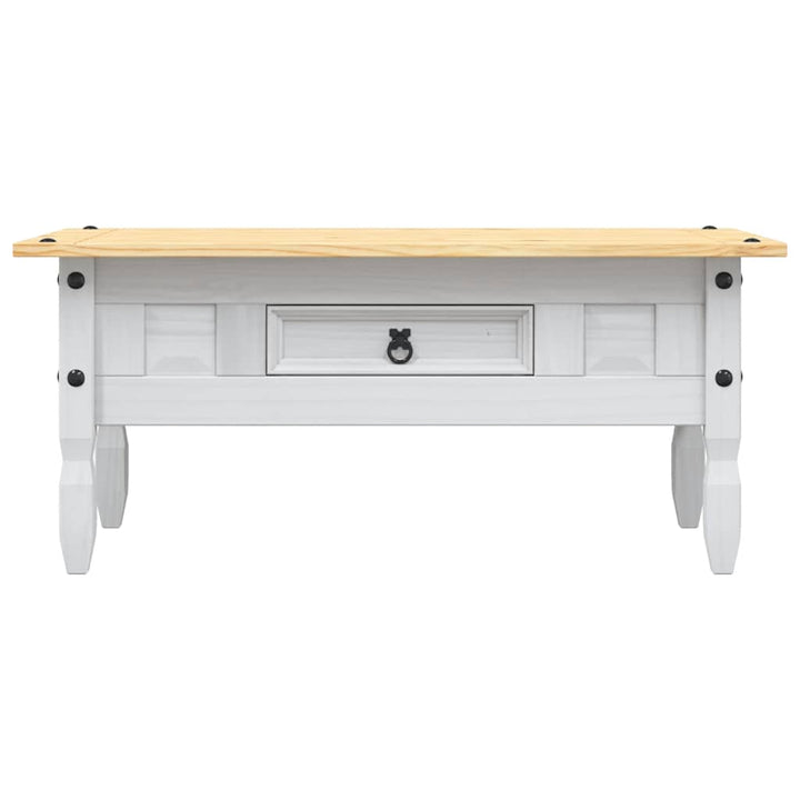 sofabord 100 x 55 x 44 cm fyrretræ Corona-serien hvid