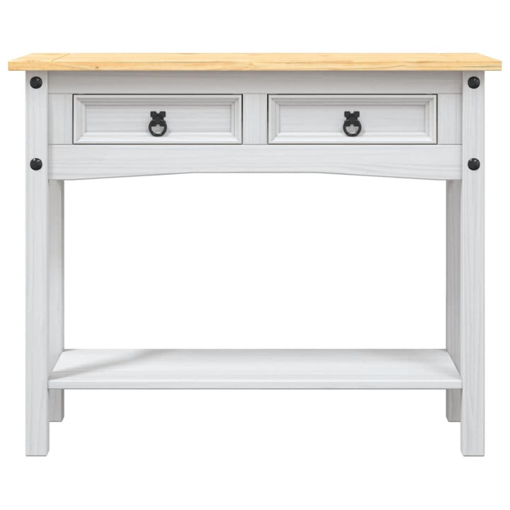 konsolbord Corona-serien 90x34,5x73 cm mexicansk fyrretræ hvid