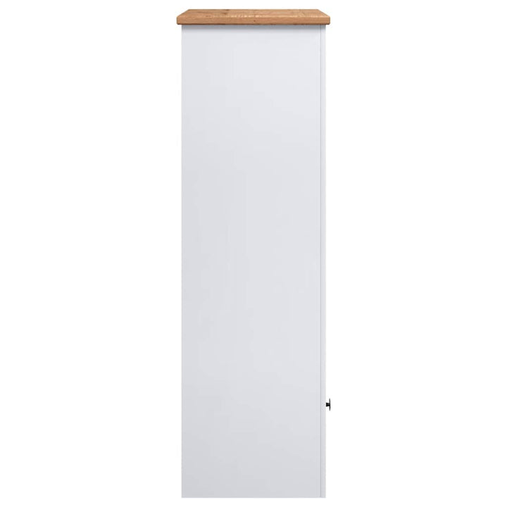 bogreol 80 x 35 x 100 cm massivt fyrretræ hvid Panama