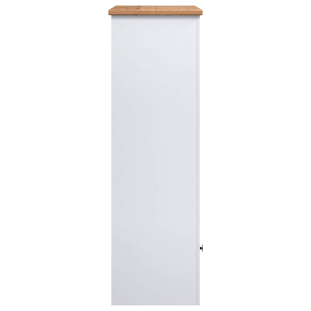 bogreol 80 x 35 x 100 cm massivt fyrretræ hvid Panama
