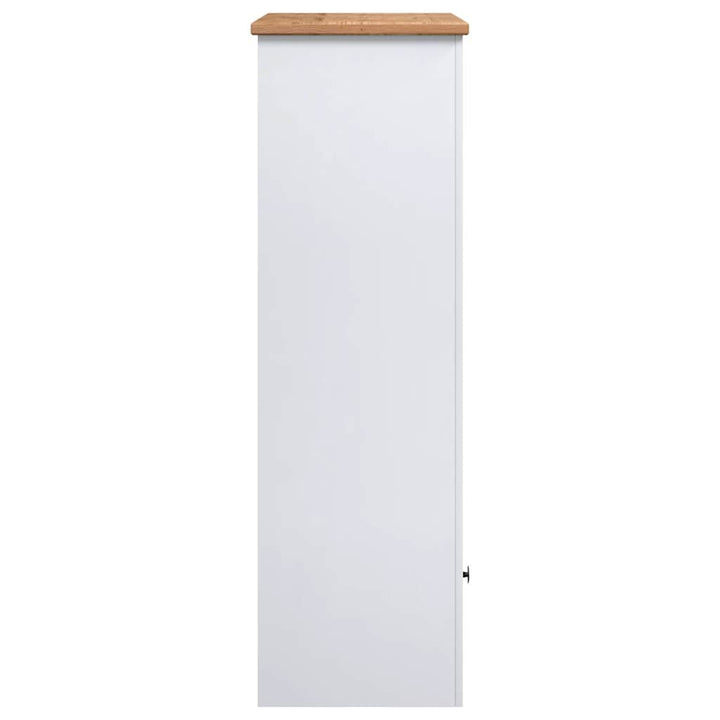bogreol 80 x 35 x 100 cm massivt fyrretræ hvid Panama