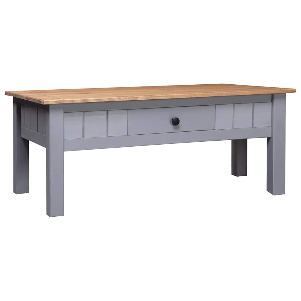 sofabord 100x60x43,5 cm massivt fyrretræ Panama grå