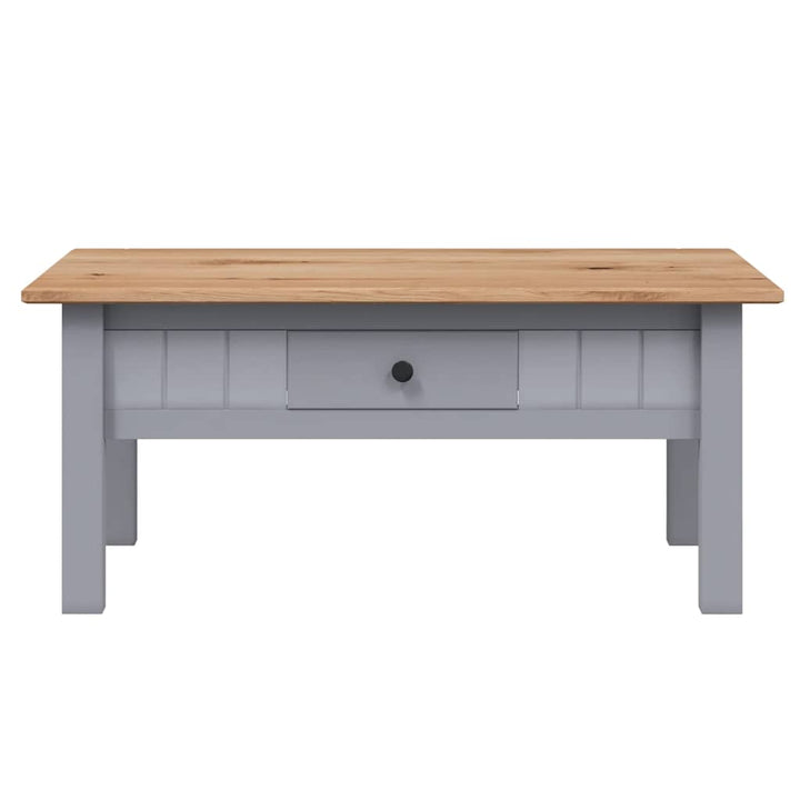 sofabord 100x60x43,5 cm massivt fyrretræ Panama grå