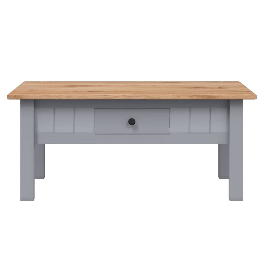 sofabord 100x60x43,5 cm massivt fyrretræ Panama grå