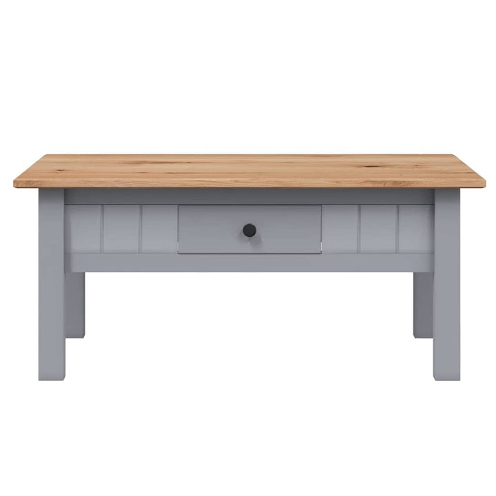 sofabord 100x60x43,5 cm massivt fyrretræ Panama grå