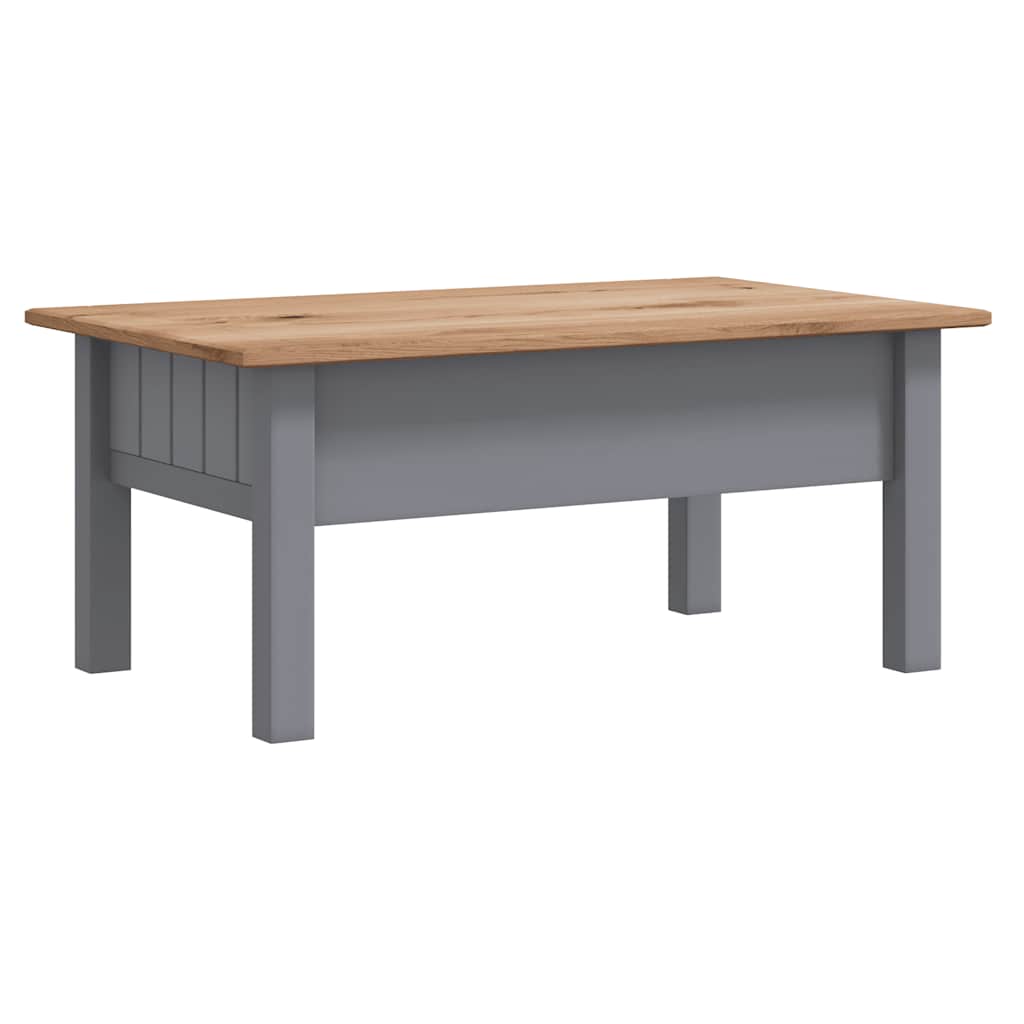 sofabord 100x60x43,5 cm massivt fyrretræ Panama grå