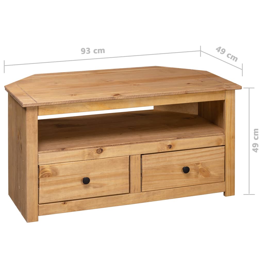 tv-skænk 93 x 49 x 49 cm massivt fyrretræ Panama