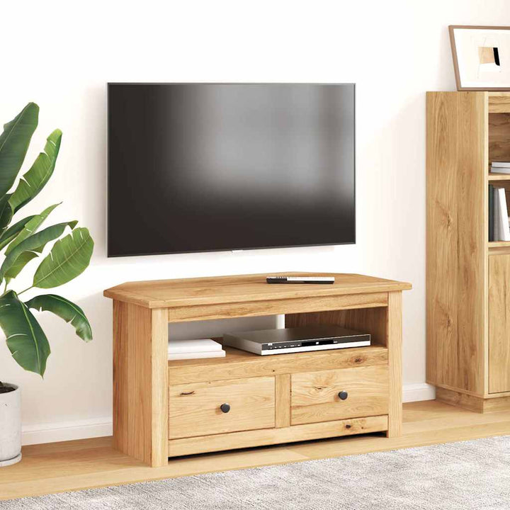 tv-skænk 93 x 49 x 49 cm massivt fyrretræ Panama