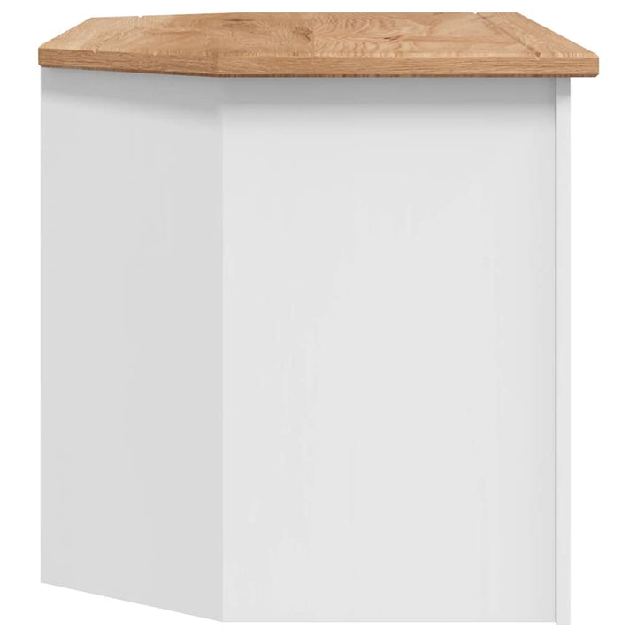 tv-skænk 93 x 49 x 49 cm massivt fyrretræ Panama hvid