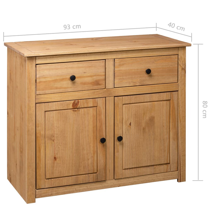 skænk Panama-serien 93x40x80 cm massivt fyrretræ