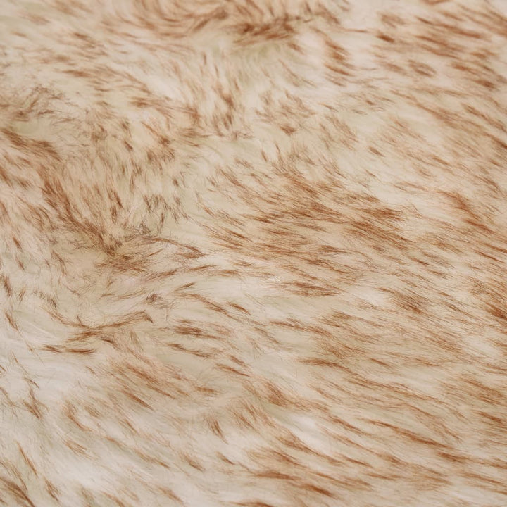 gulvtæppe 60x90 cm kunstigt fårelæder brunmeleret